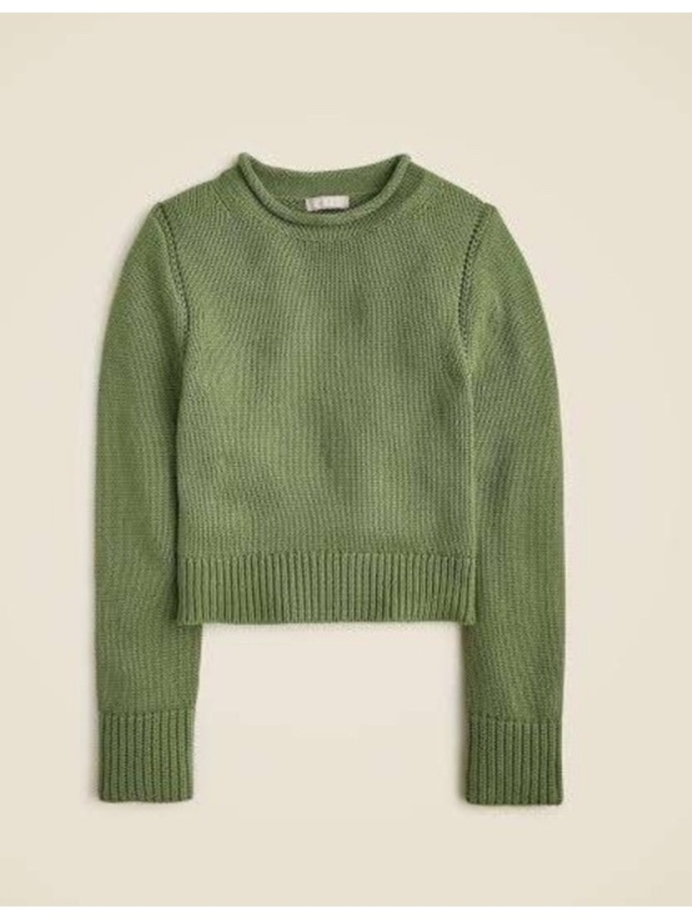 J.Crew Heritage cotton Rollneck sweater green M
